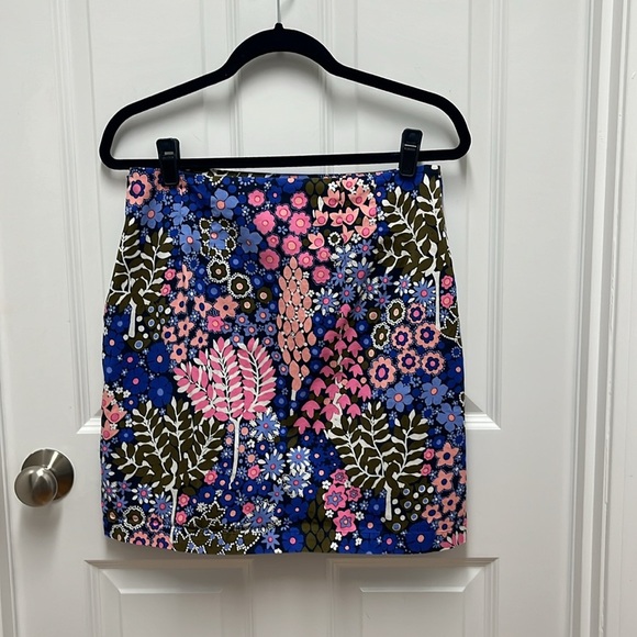 Talbots Blue/Pink‎ Floral Skirt - size 6 - Picture 3 of 5